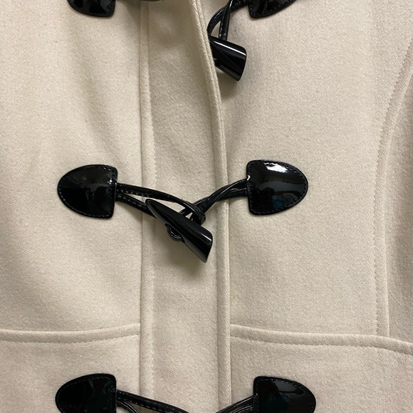 Guess Winter White Wool Toggle Coat L - Picture 10 of 15